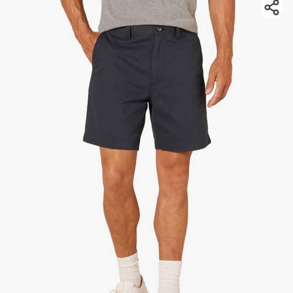 Amazon Essentials Men's Dark Gray Flat Front Shorts